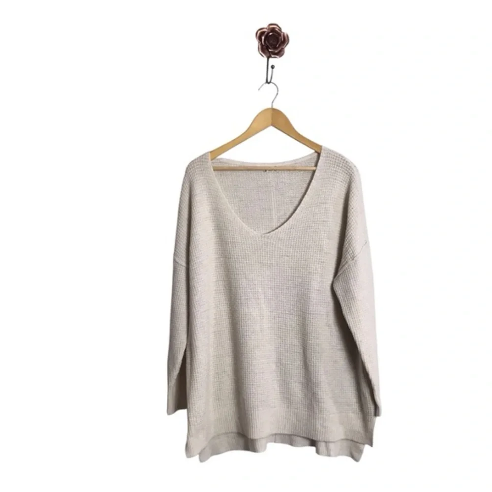 Intimately Free People XS/S Inside Out V-Neck‎ Pullover Sweater Oversized